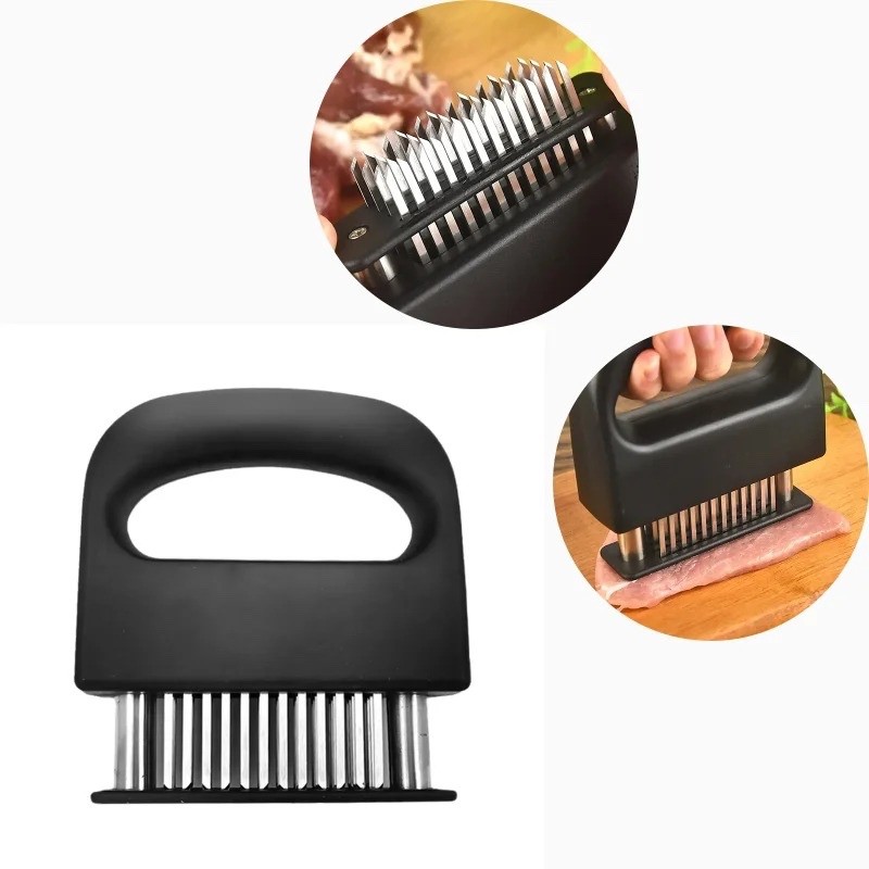 JY COOKMENT Meat Tenderizer Tool 48 Stainless Steel Needle Blades BBQ Kitchen