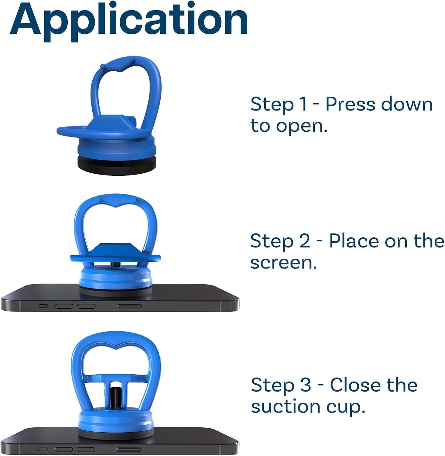 Heavy Duty Small Suction Cups – Compact Glass Lifter for Light Duties, Blue
