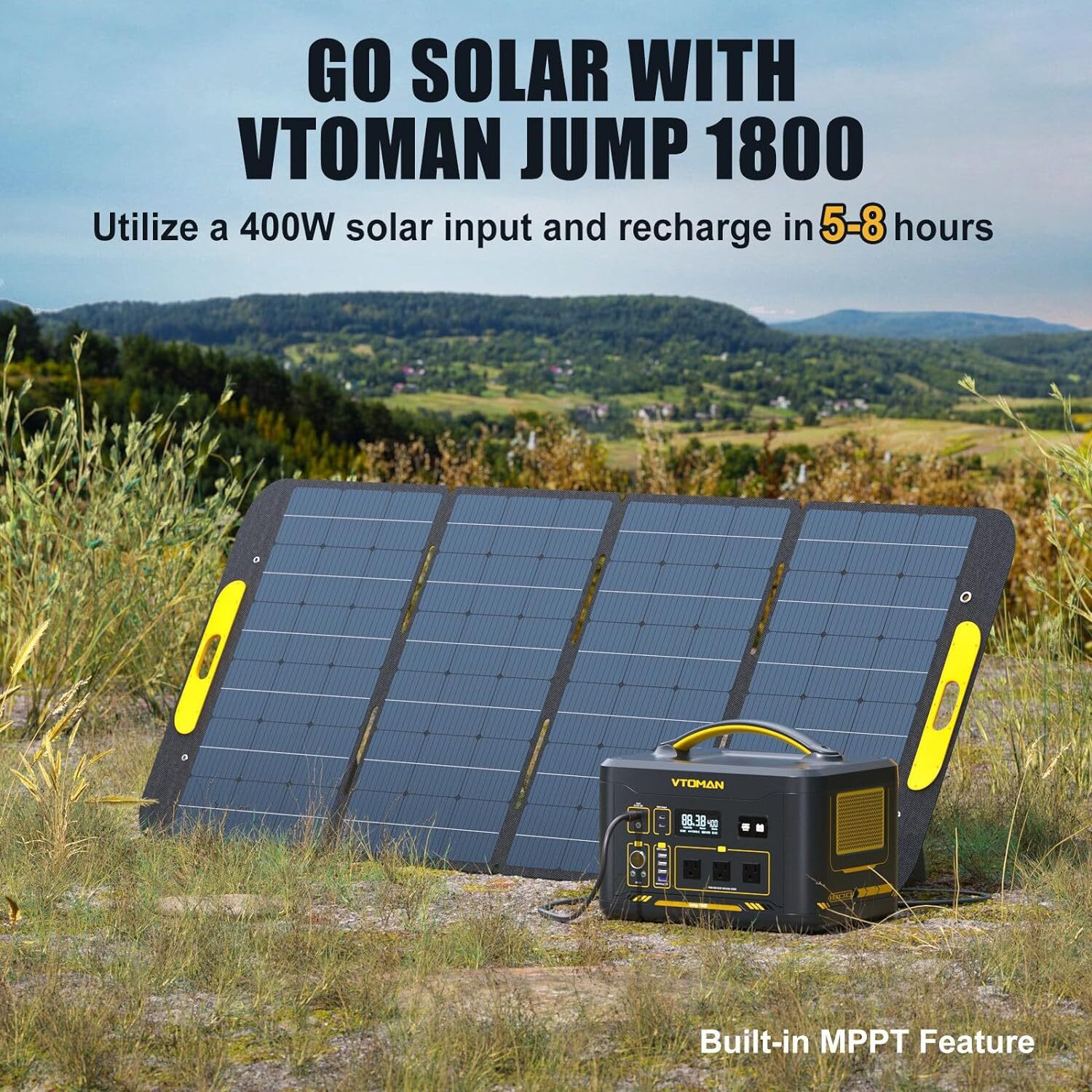 VTOMAN Jump 1800 Portable Power Station 1800W/1548Wh LiFePO4 Battery Generator