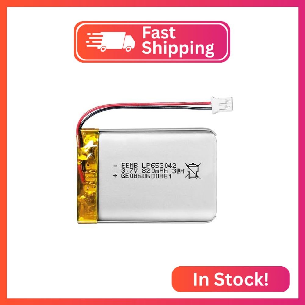 EEMB Lithium Polymer Battery 3.7V 820mAh 653042 Lipo Rechargeable Battery Pack w
