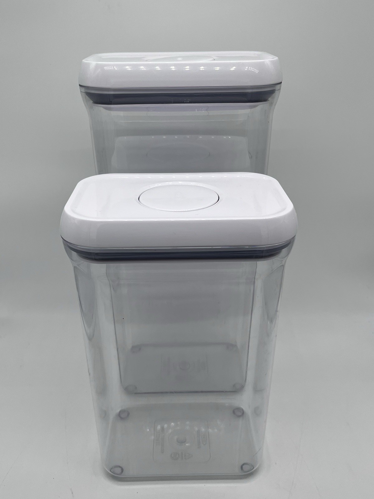 OXO Good Grips POP 3.4 & 2.5 qt Rectangular Plastic Snap Lid Containers Set of 2