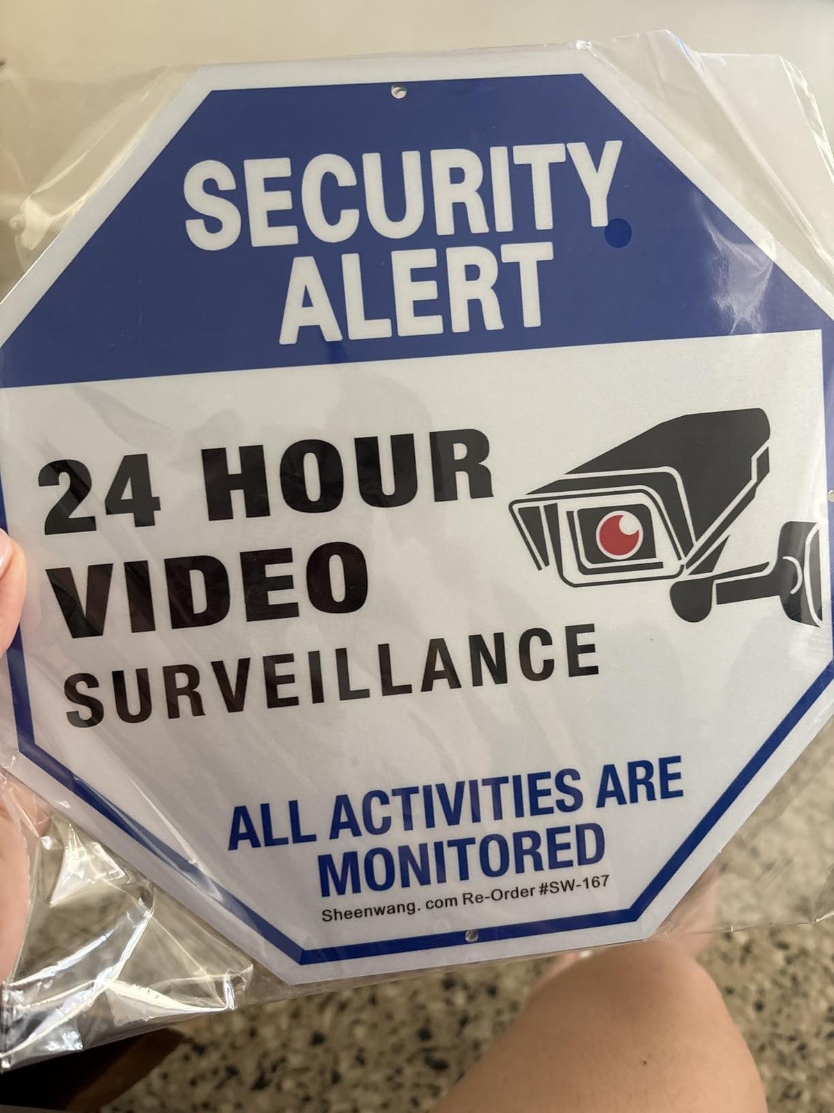 NEW 2-Pack Security Camera Sign, Video Surveillance Signs Outdoor, UV