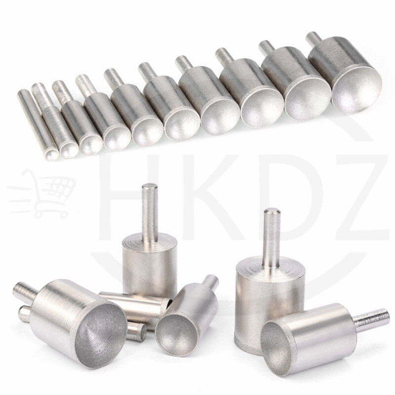 Diamond Burr Grinding Bit Burr Polishing Concave Bead Shaping Rotary Tool 3-25mm