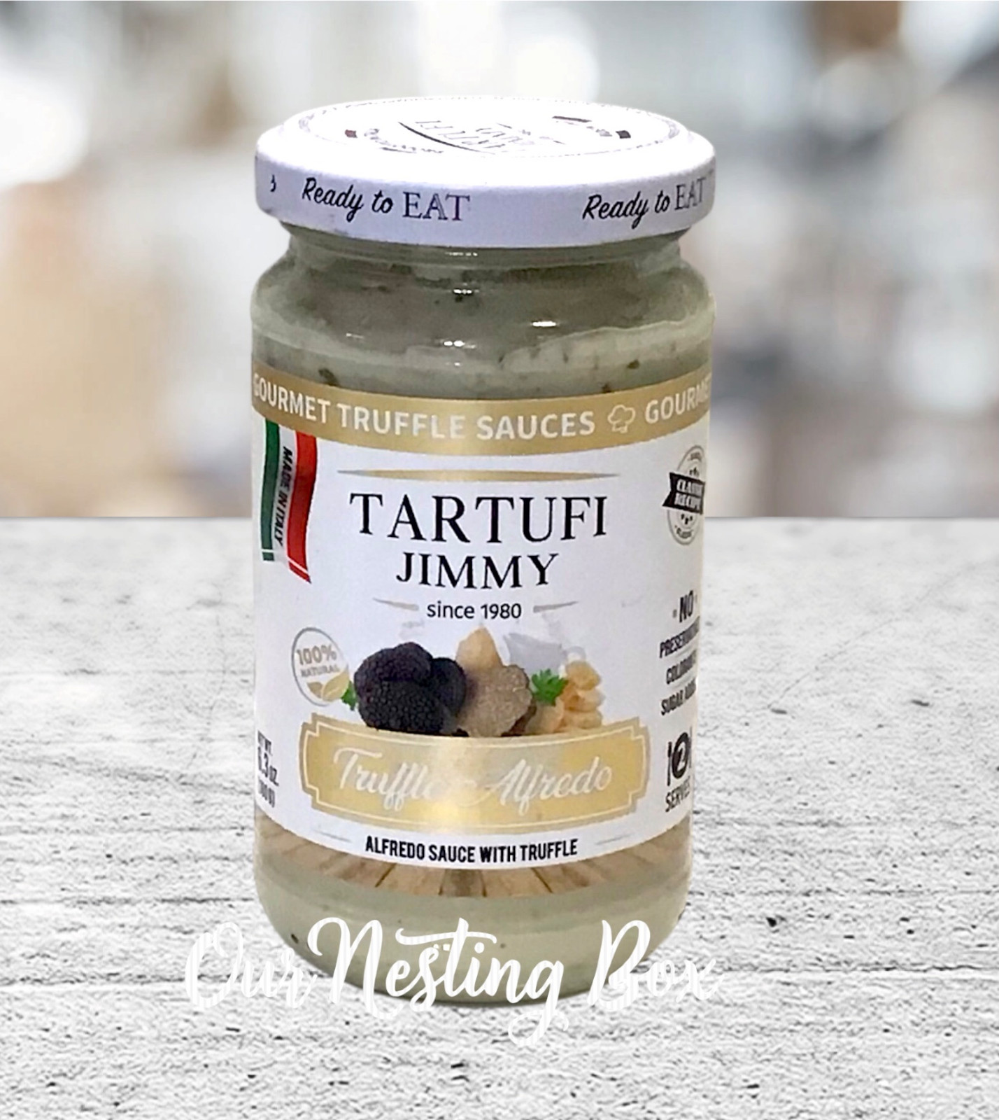 Tartufi Jimmy Truffle Alfredo Sauce Rich Black Truffle Flavor 6.3 oz Jar