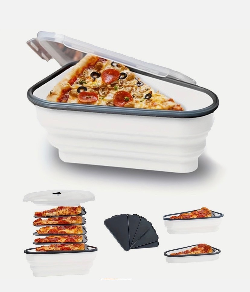 Ultimate Pizza Pack Storage Container Reusable Foldable Portable Microwavable!