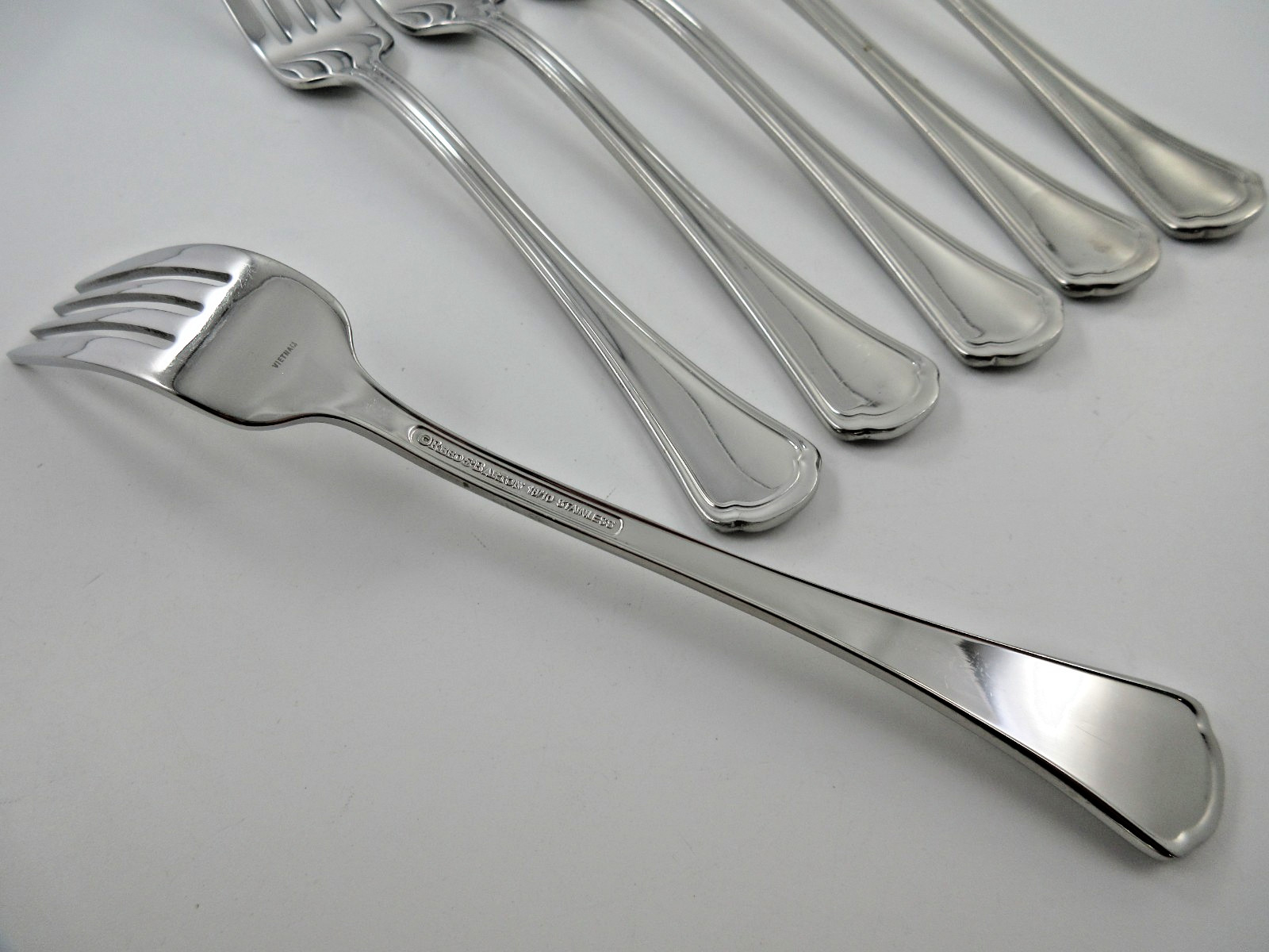 Reed & Barton ARLINGTON, NEWTON 6 Dinner Forks Glossy 18/10 Stainless Steel
