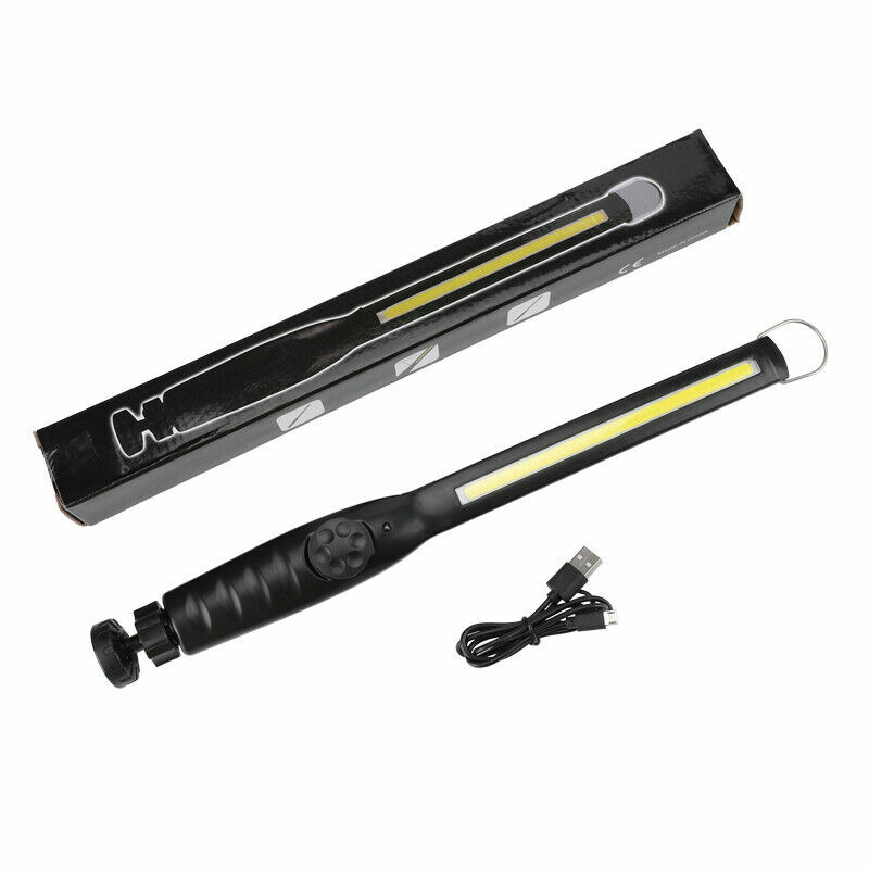 2pcs Rechargeable LED Slim Work Light Mechanic Flashlight Lamp Bar Camping Torch
