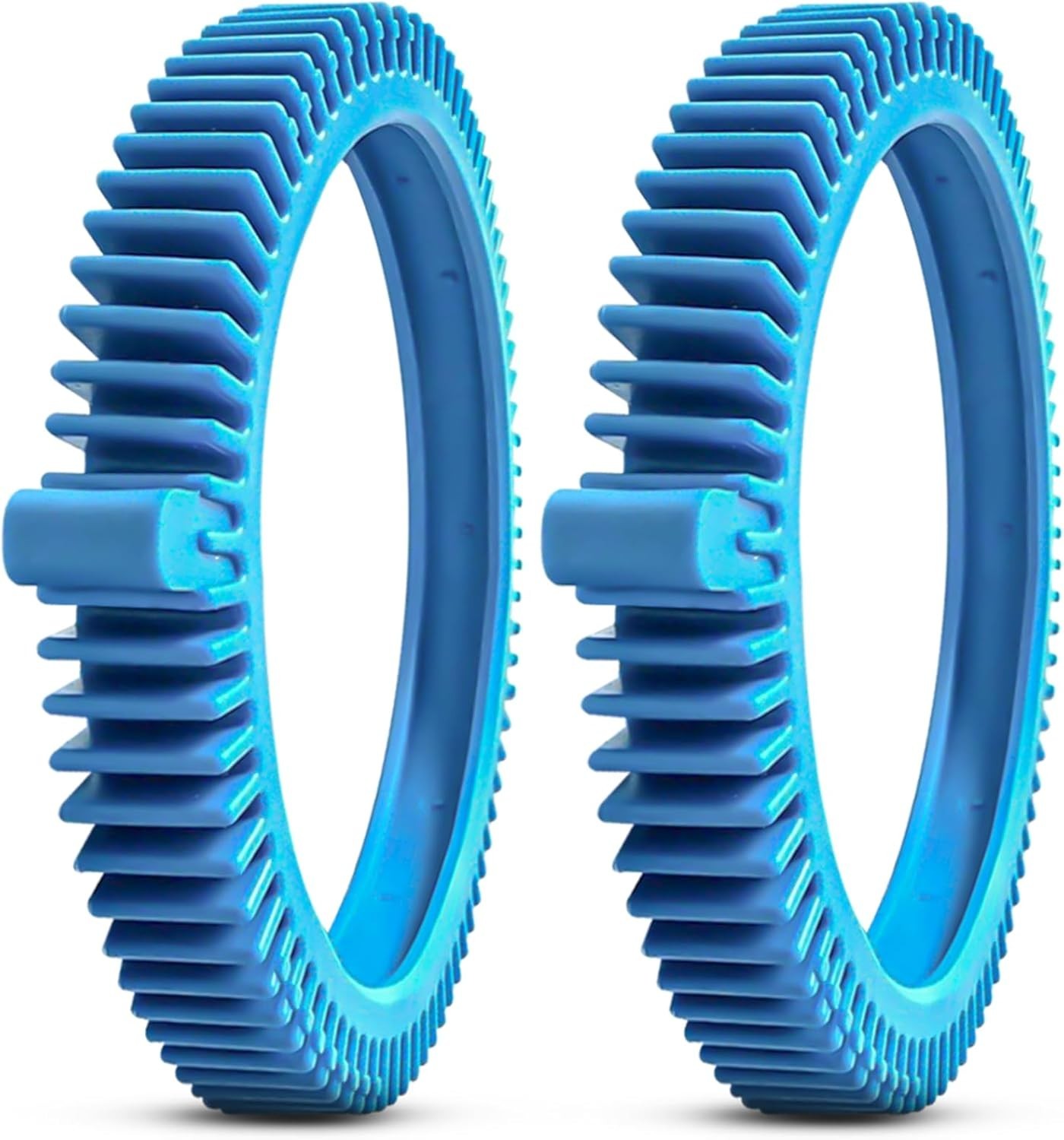 2 Pack Pool Cleaner Replacement Tires with Super Humps, Heavy Duty Rubber, Fi…