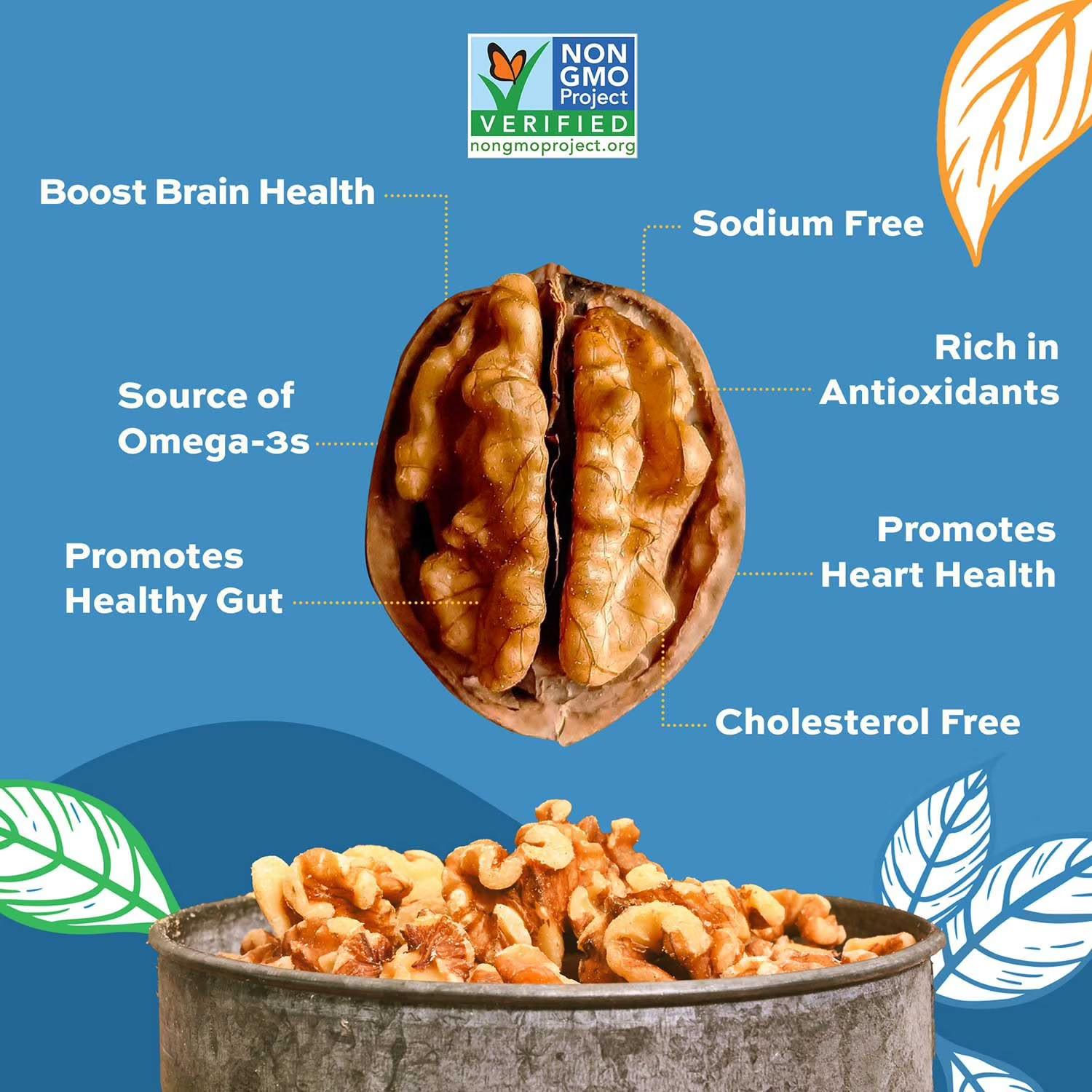 Member’s Mark Natural Shelled Walnuts, 3 lbs. FREE shipping