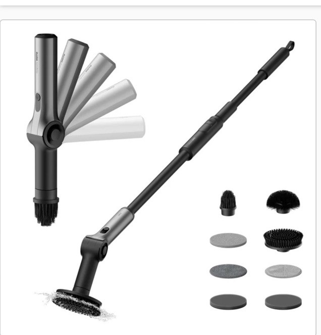 HOTO Flexi Cordless Electric Spin Scrubber, Adjustable Angle.