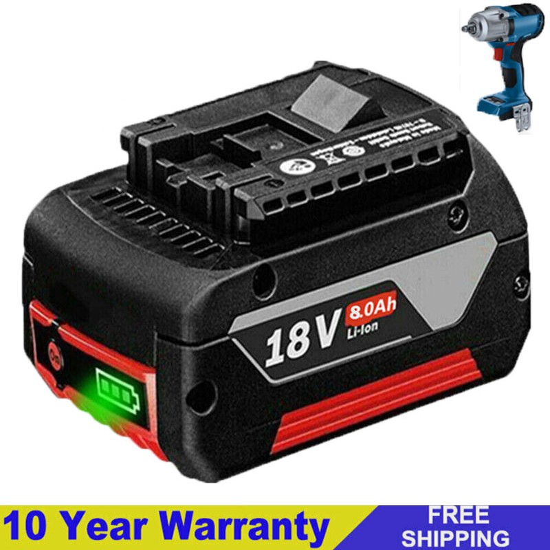 NEW 18V Battery For Bosch 18V 8.0AH Li-ion BAT609 BAT610G BAT618 GSR18V-LI US