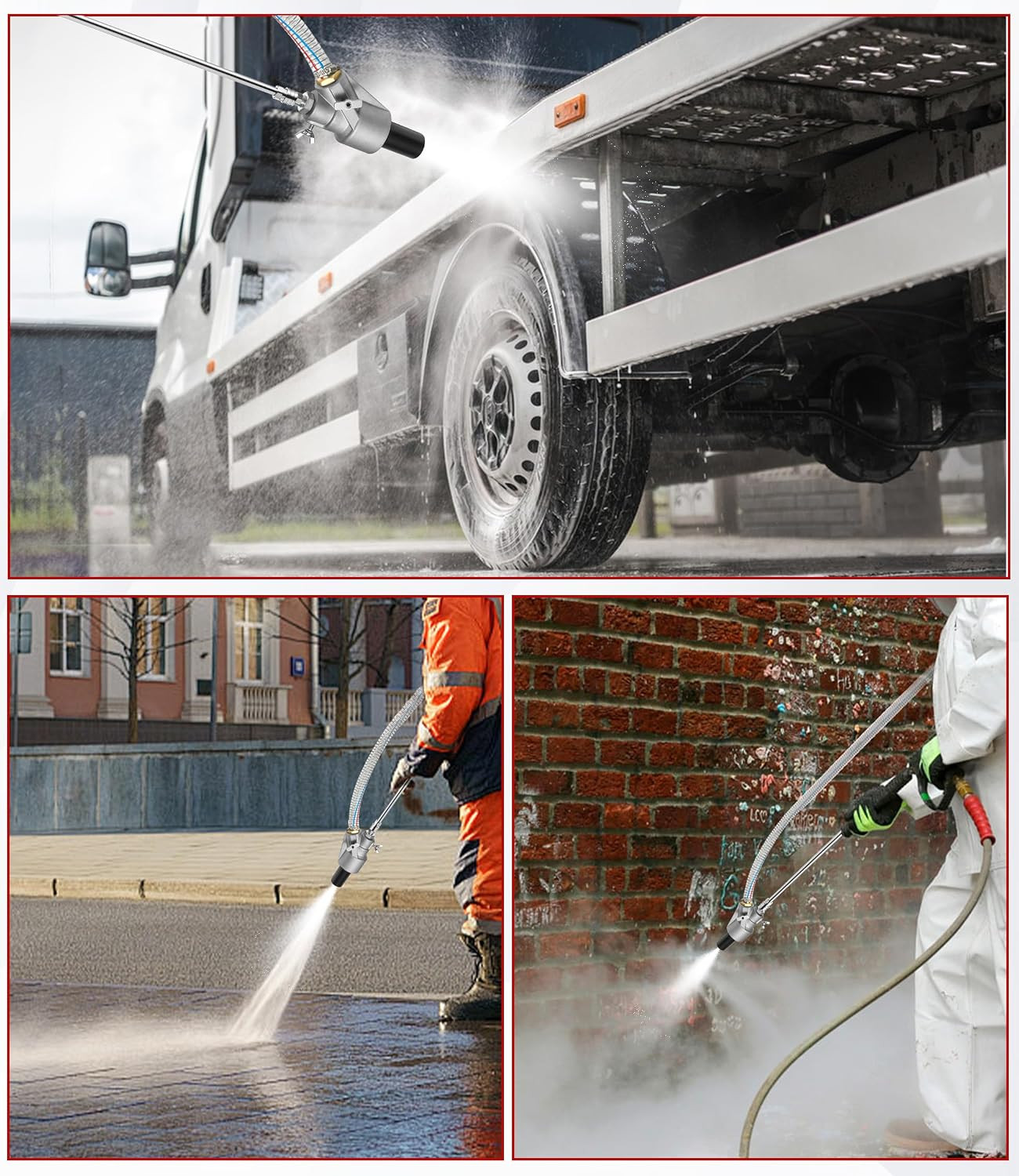 Pressure Washer Sandblasting Kit, 1/4” Quick Connect, 5000 PSI | Wet Sand Blast