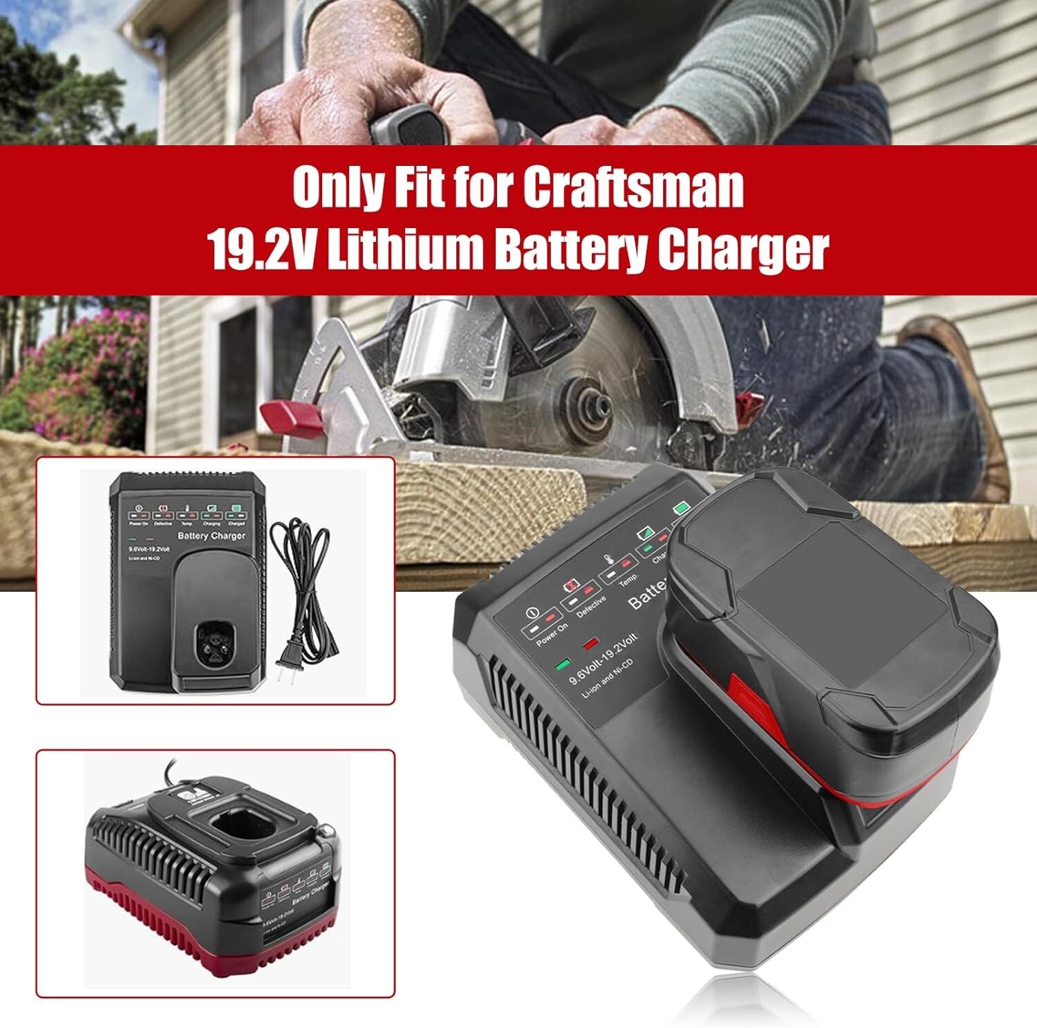 2pack 19.2Volt 8.0Ah For Craftsman C3 DieHard Lithium XCP Battery /Charger 11375