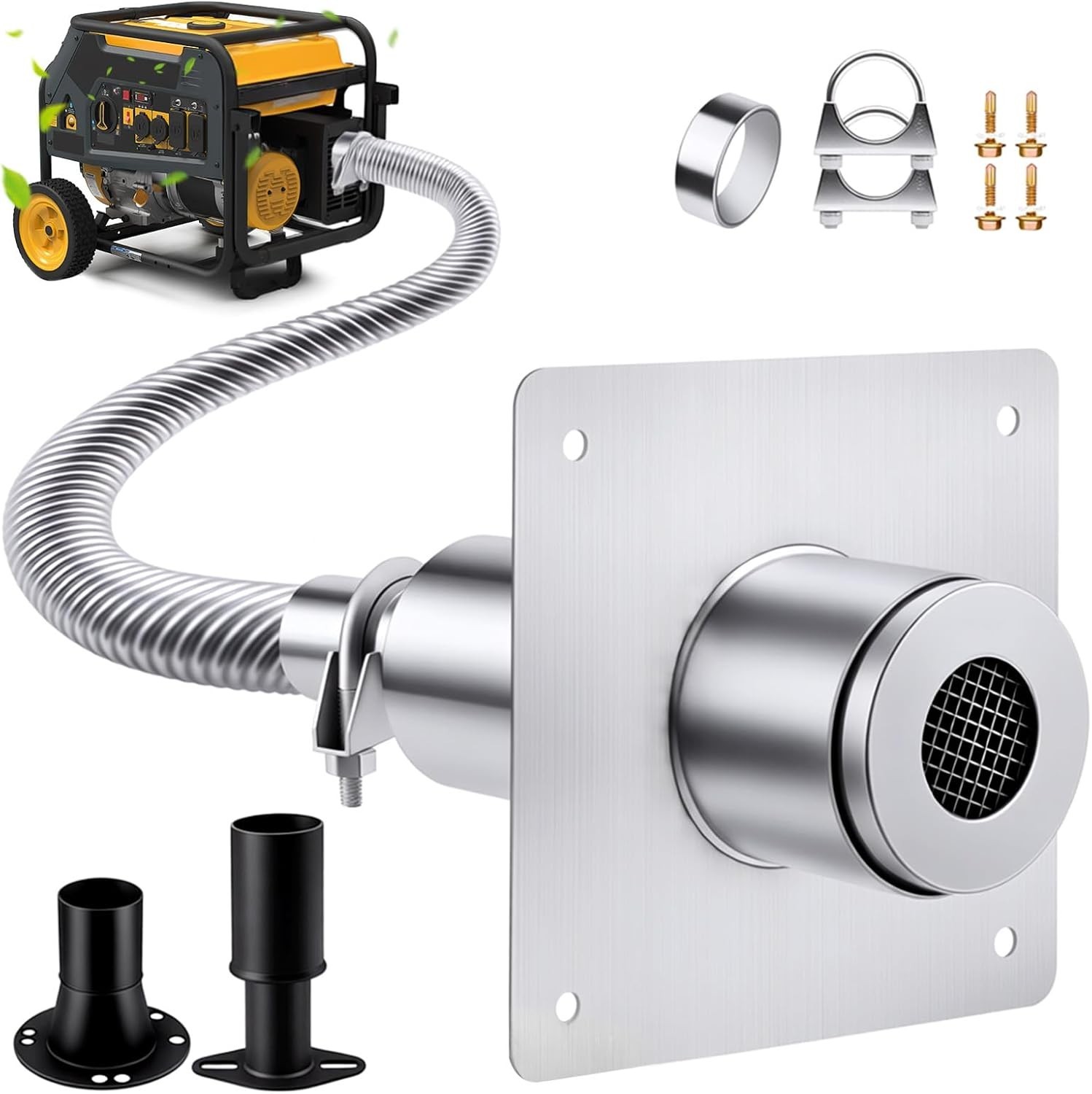2025 Upgraded Generator Exhaust Silencer Kit Stainless Steel Muffler with