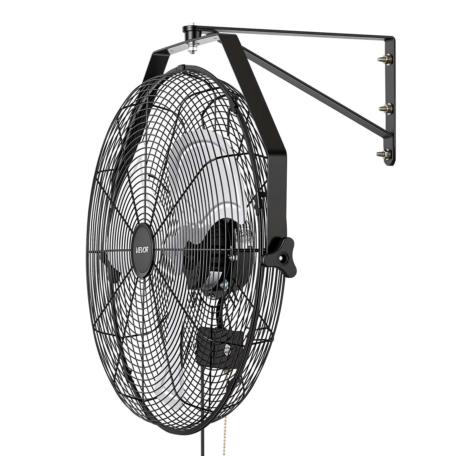 VEVOR 20 in Wall Mount Fan 2 Pack 3 Speed Long Airflow for Industrial Garage