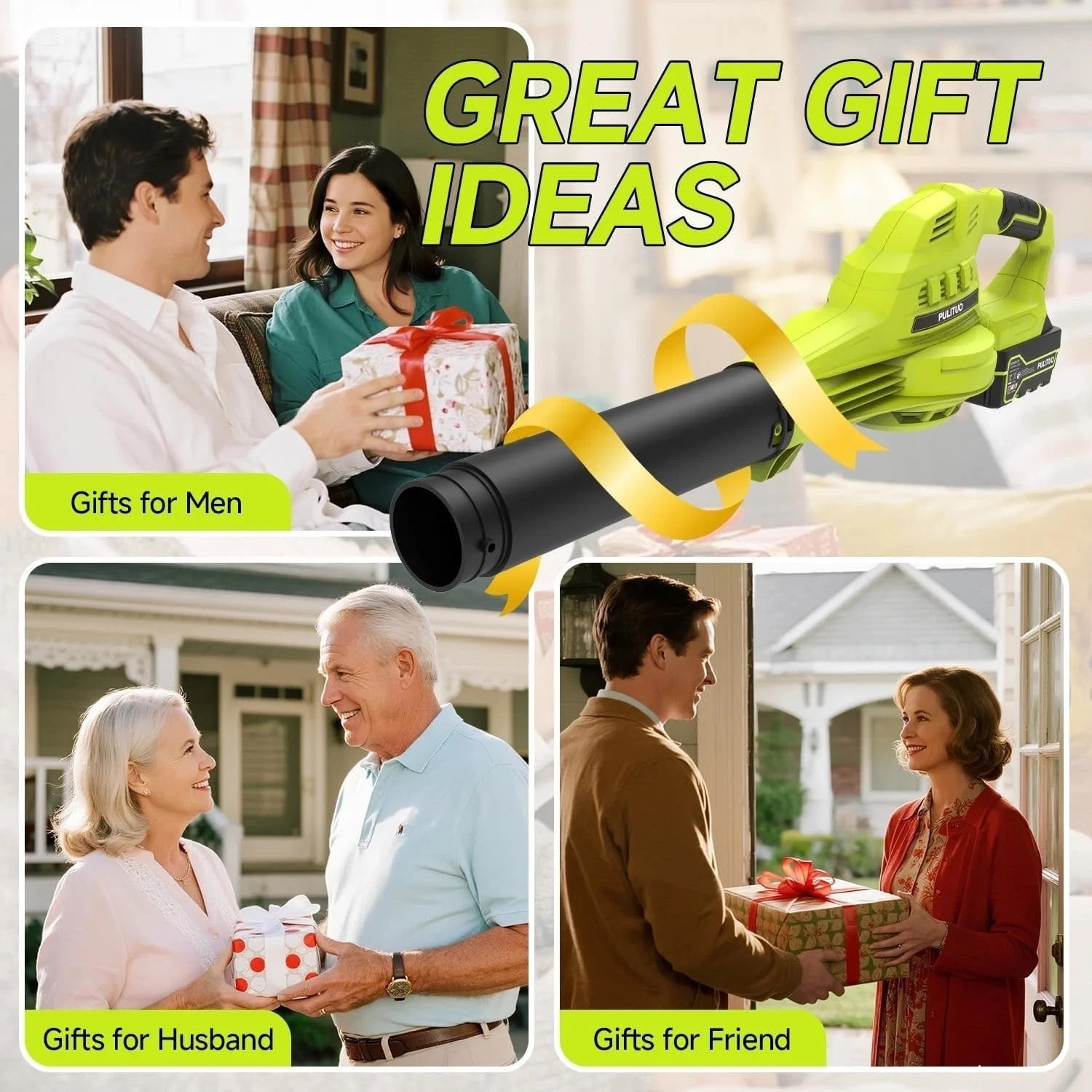 Effortless Cordless Leaf Blower with 3 Adjustable Speeds & 2 Batteries Included