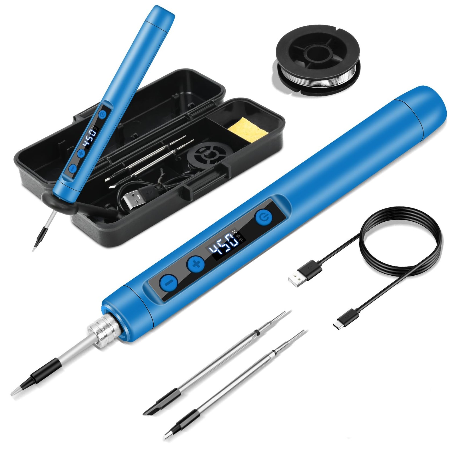 Cordless Soldering Iron Kit 1100mAh USB Rechargeable Portable Cordless Solde…