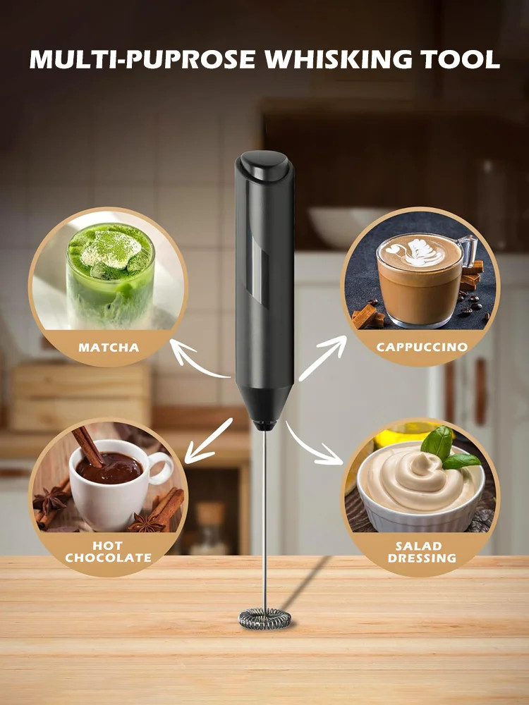Battery Operated Handheld Electric Milk Frother Mini Coffee Whisk Drink Stirrer