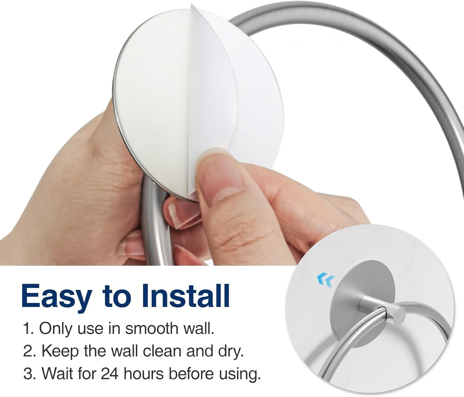 Nickel Brushed Bathroom Towel Ring – Stainless Steel Bathroom Towel Rack