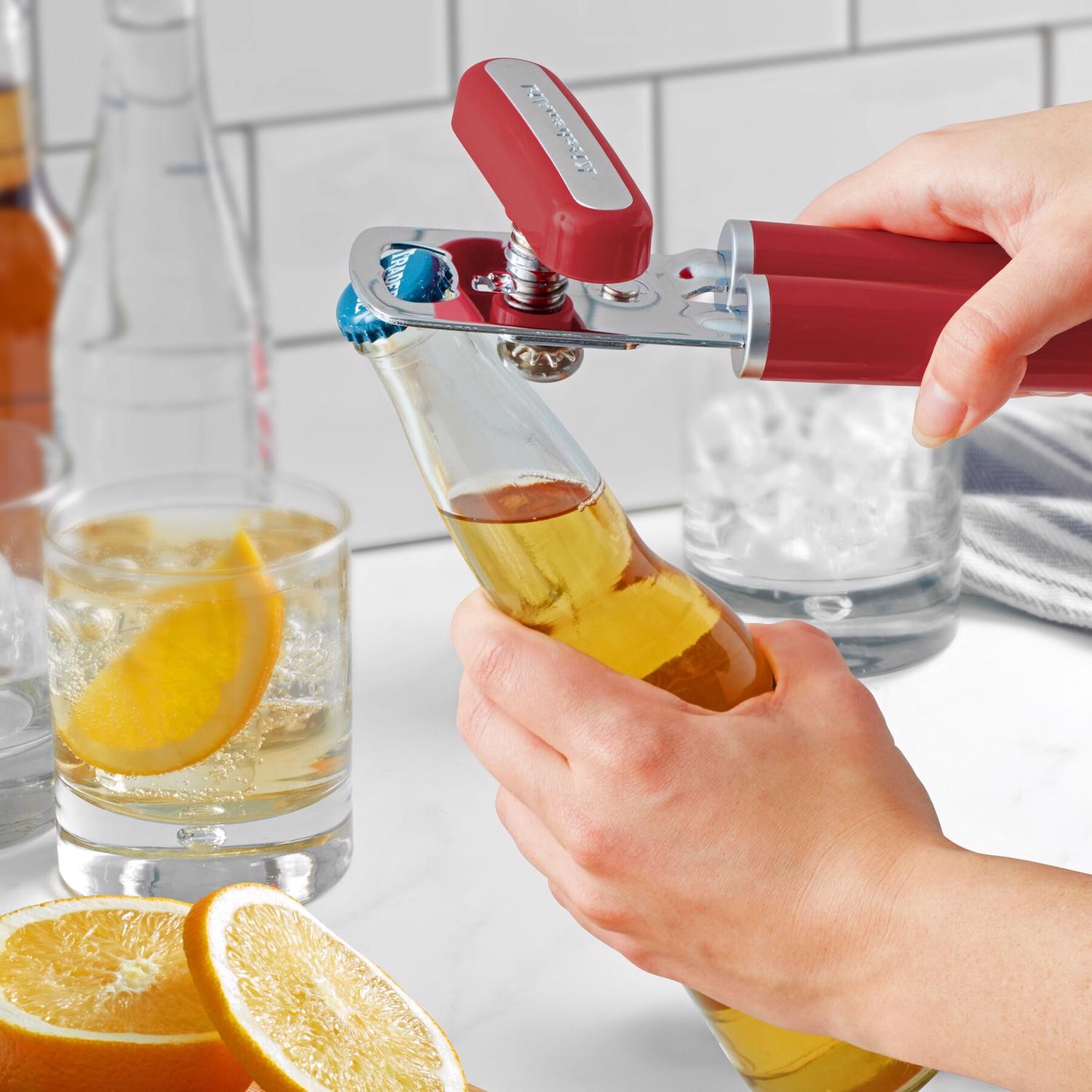 KitchenAid KE199OHERA Red ABS Plastic/Stainless Steel Manual Bottle/Can Opener