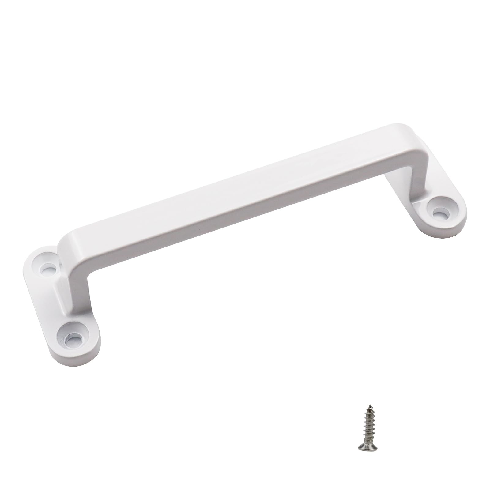 2 PCS Metal Gate Pulls Shed Door Handle Cabinet Drawer White 4.17 Inch