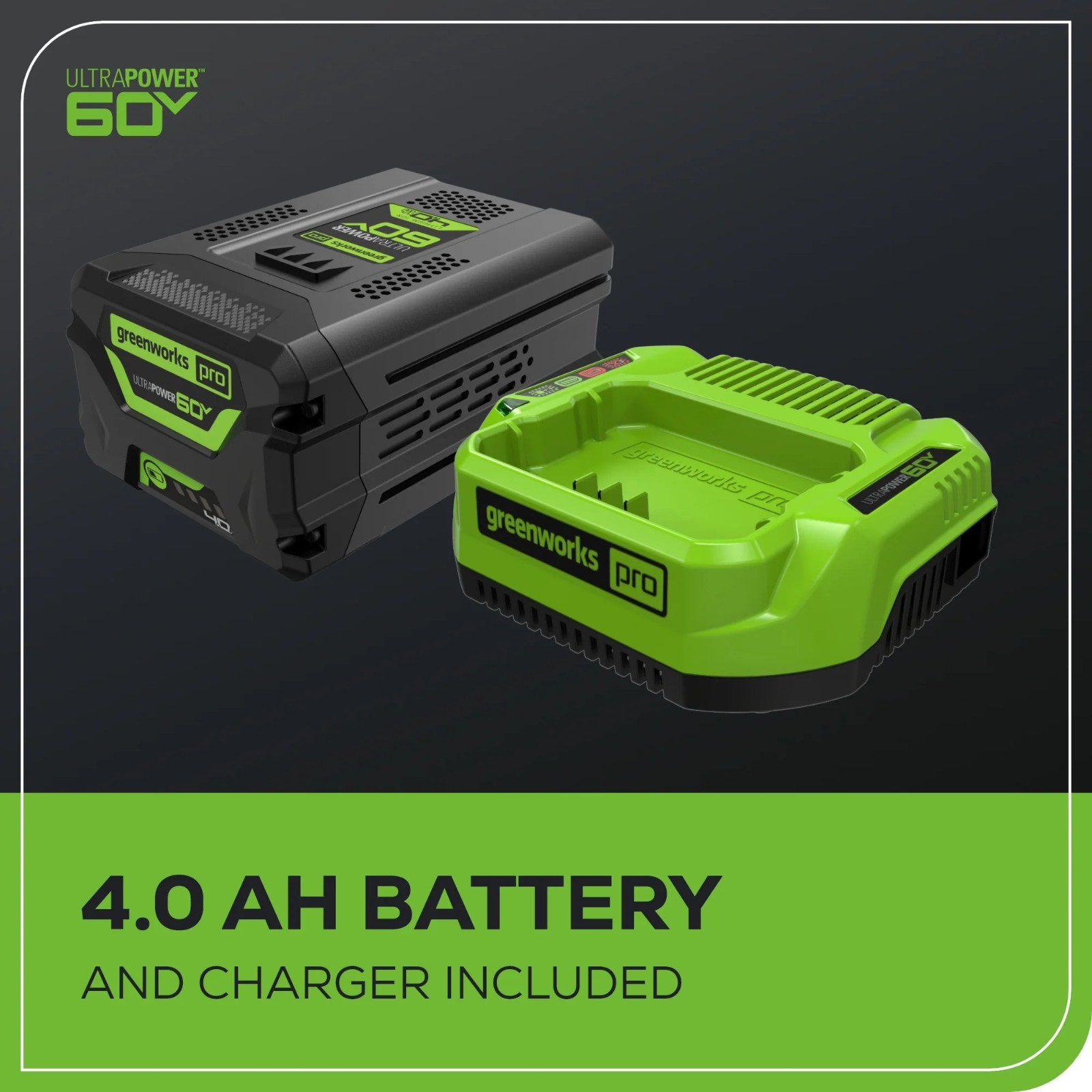 Greenworks 60V 13″ String Trimmer & 540 CFM Leaf Blower w/ 4A Battery & Charger