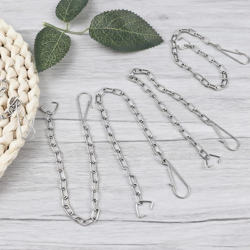 6 Pcs Toilet Handle Chain Stainless Steel,9.8 In Toilet Flapper