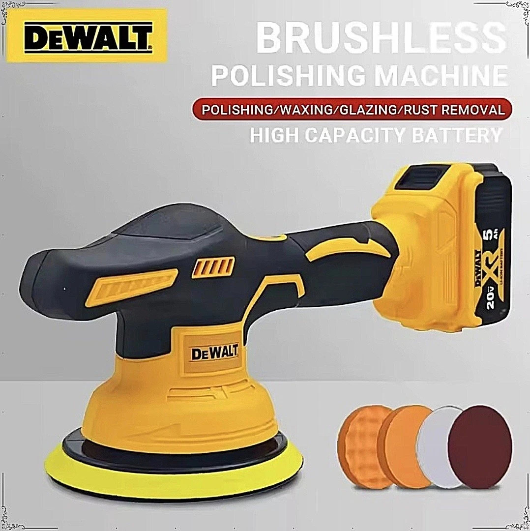 DEWALT 20V MAX 6″ Random Orbital Polisher 8-Speed Digital Display Buffer – Tool