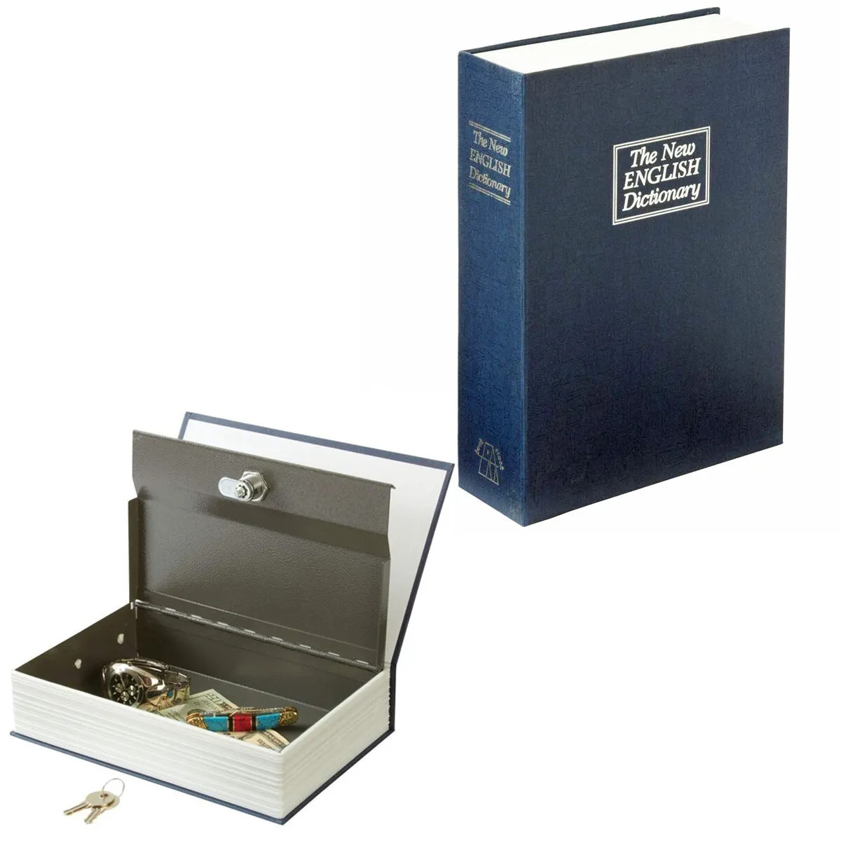 Book Safe Box with Combination Lock Dictionary Diversion Safe Secret Hidden Box