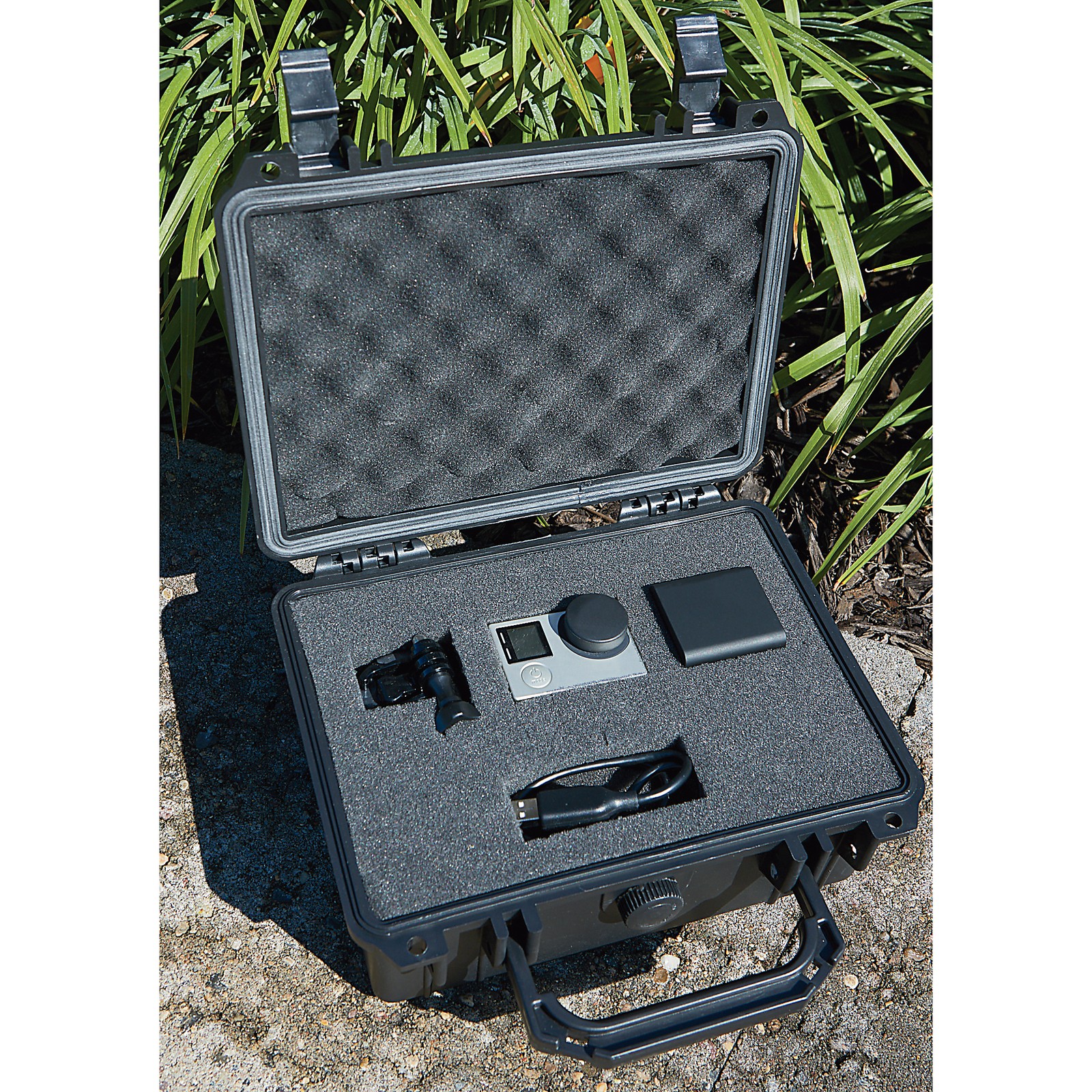 Strongway 9in. Plastic Storage Box, Water Resistant, Black