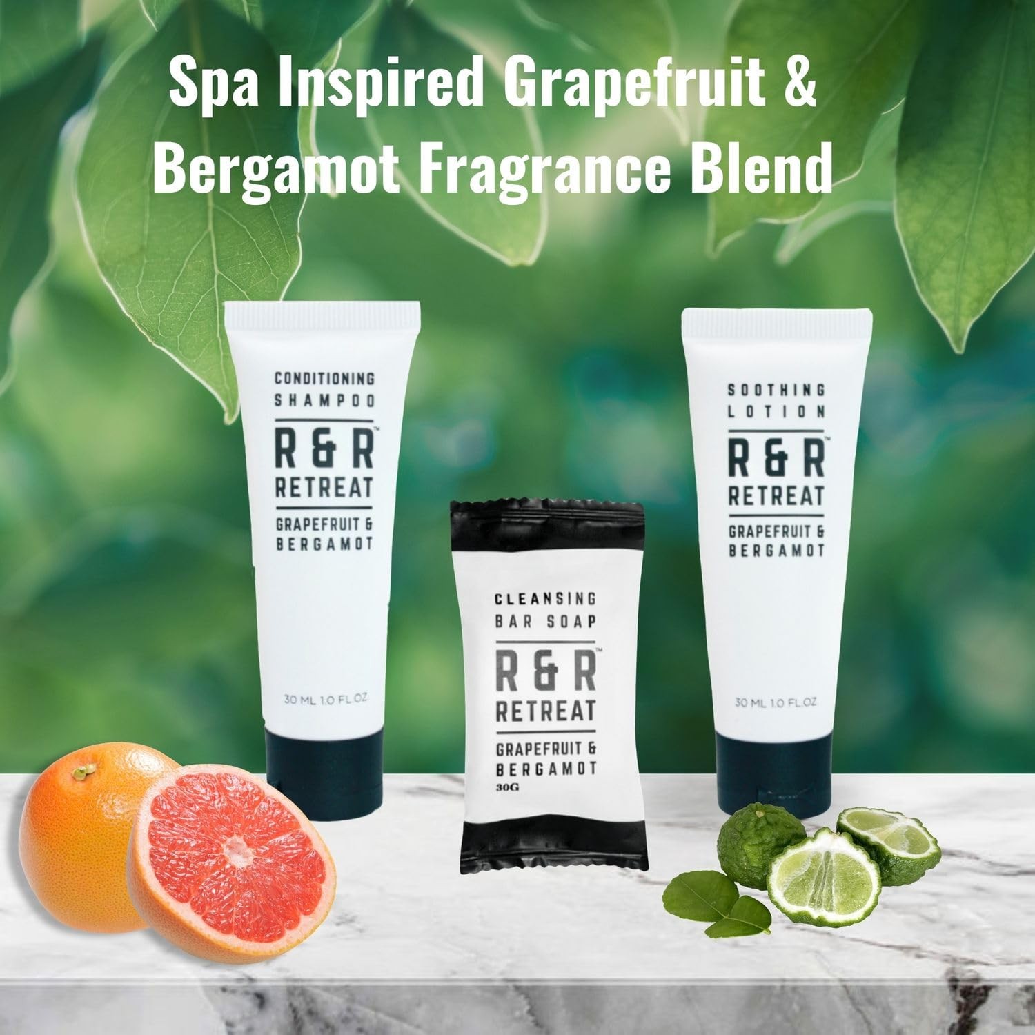 Guest Bathroom Essentials Hotel Toiletry 3 Ounce, Grapefruit & Bergamot Scent