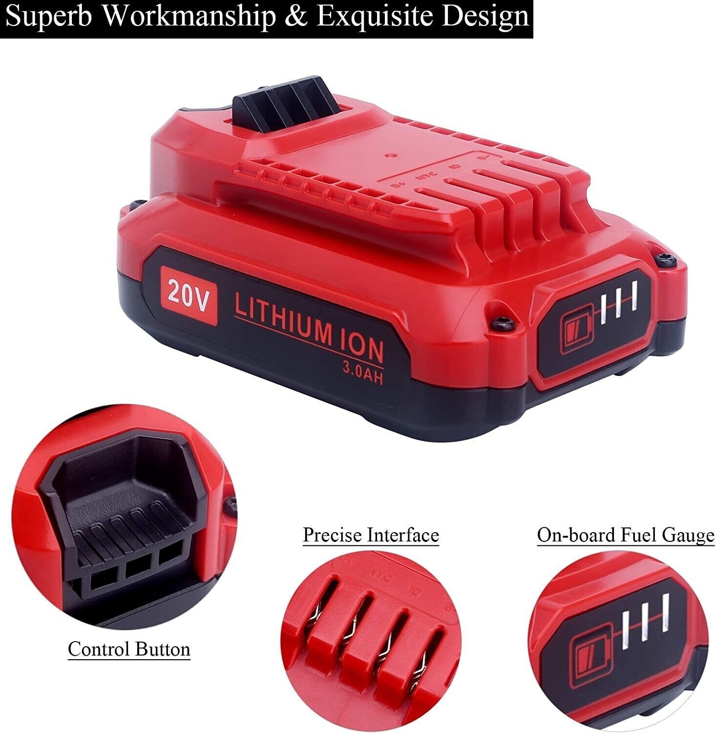 NEW FOR Craftsman CMCB202 V20 20 Volt Lithium ion Li-ion Battery 3.0 AH CMCB201