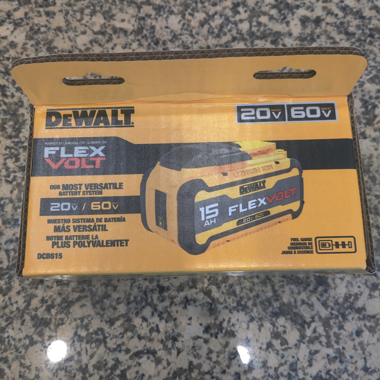 NEW GENUINE DEWALT DCB615 20V/60V FLEXVOLT 15 AH BATTERY