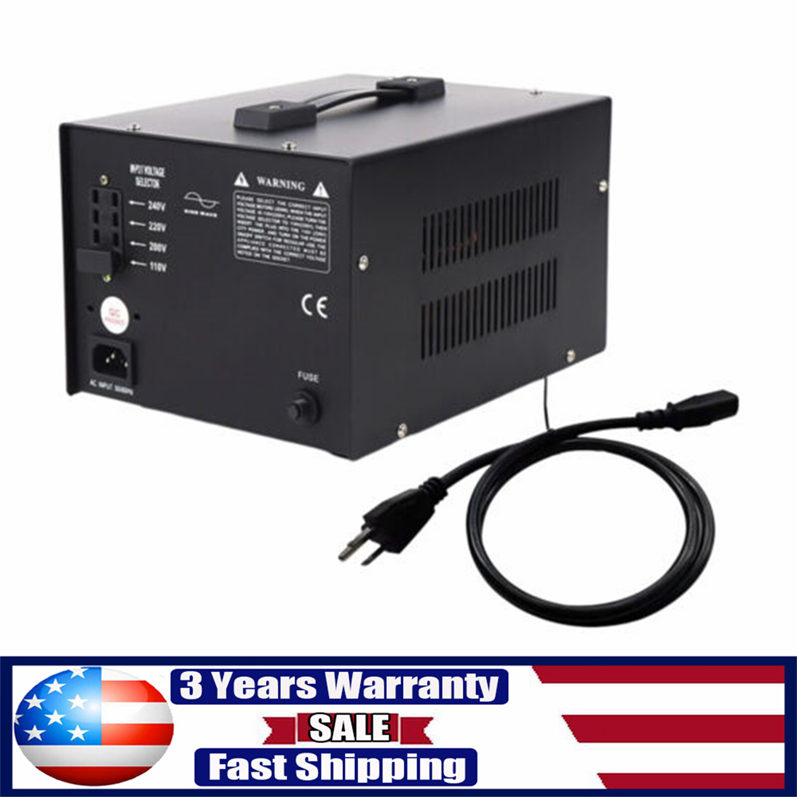 3000W Step Up/Down Voltage Converter Transformer 220V to 110V, 110V to 220V +USB