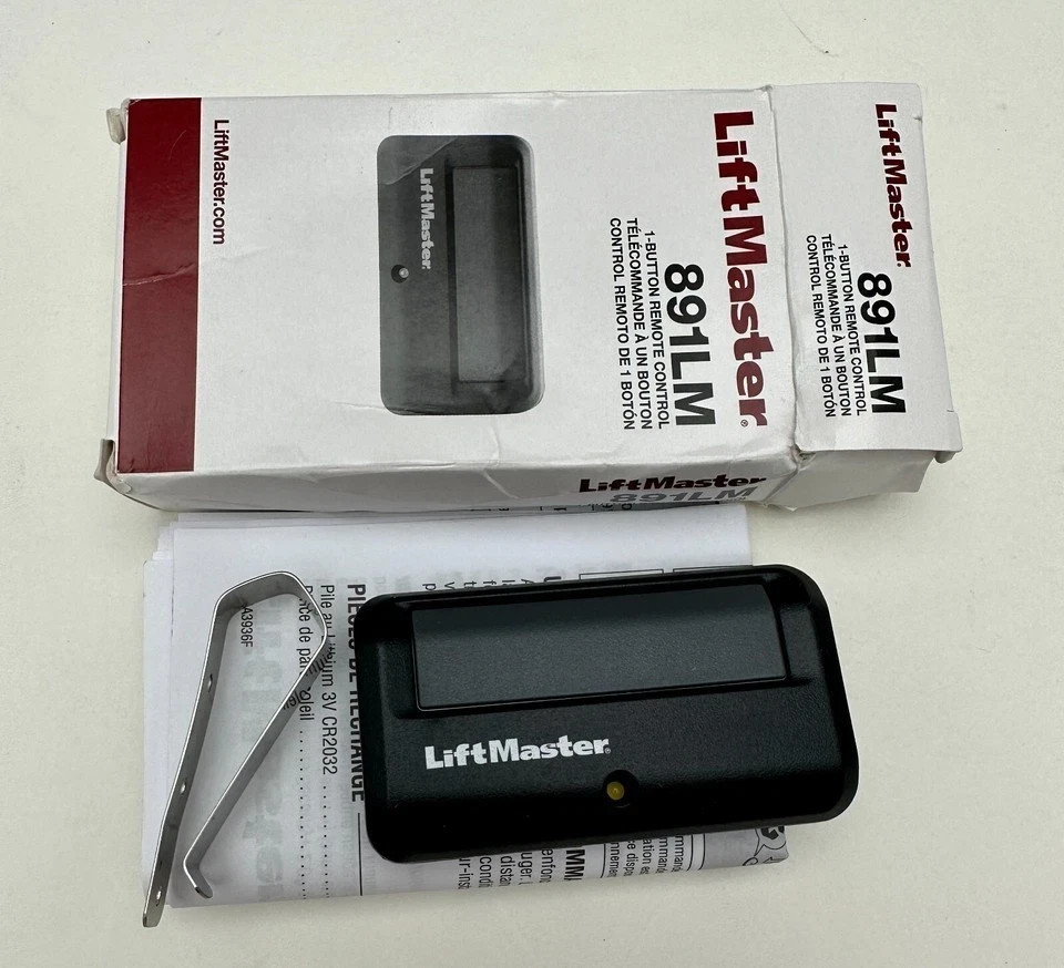 2 Pack 891 LM LiftMaster 1 Button Remote Control Garage Opener Security+2.0
