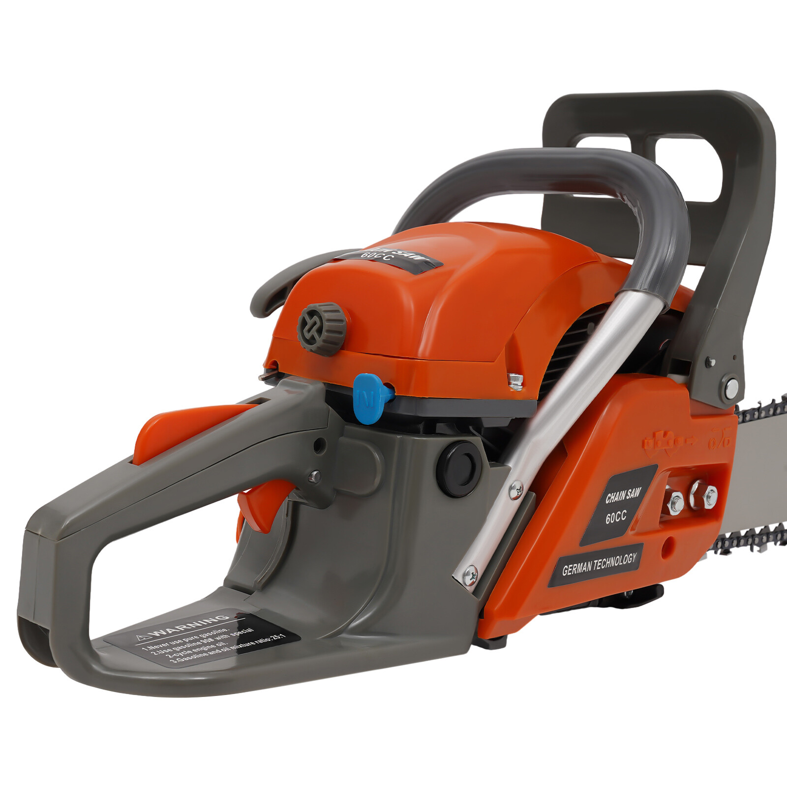 2-Stroke Gasoline Chainsaw 60 CC 22″ Bar Power Engine Wood Cutting Gas Chain Saw