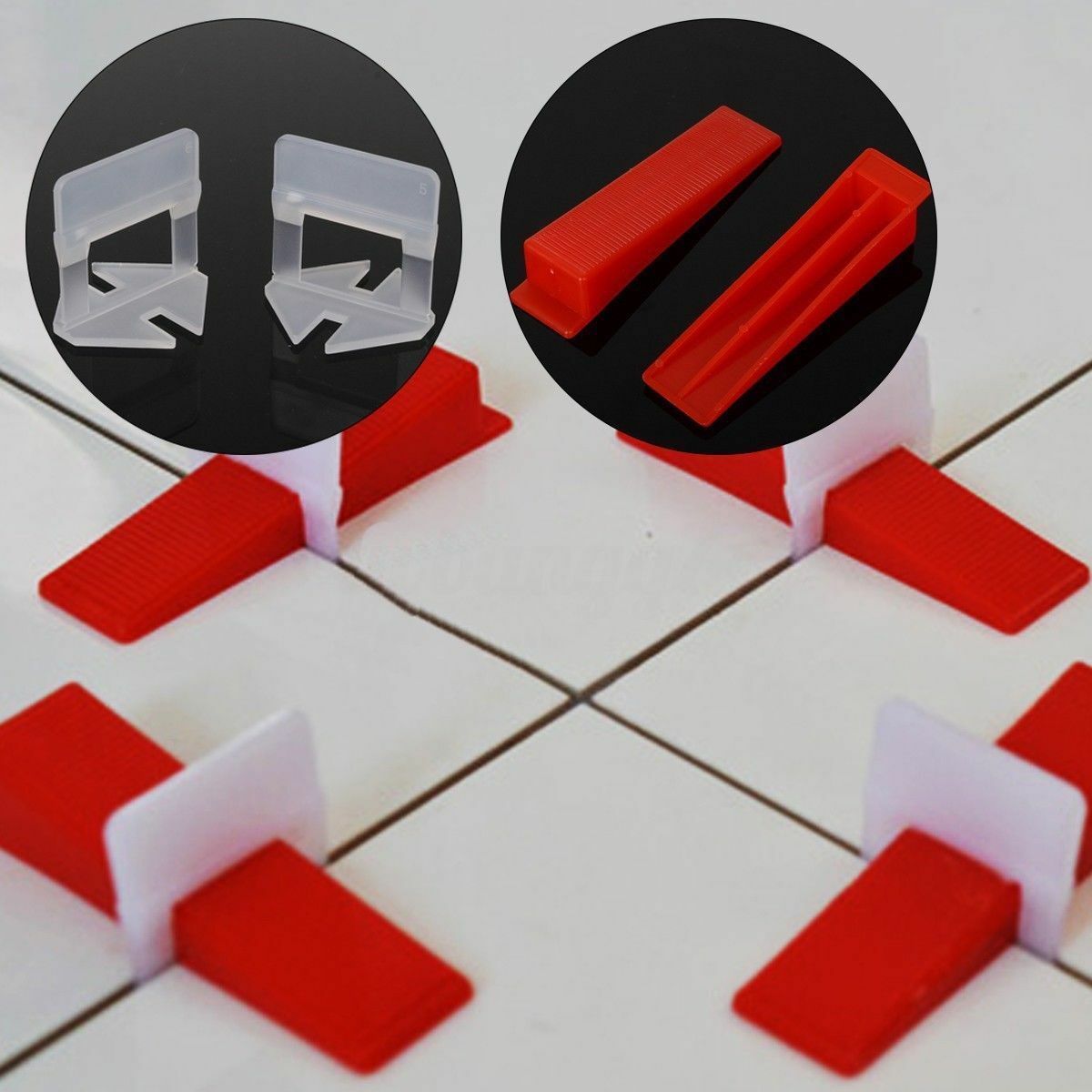 200-2000X Clip Tile Leveling System Kit Floor Wall 1-3mm Tile Spacer Tiling Tool