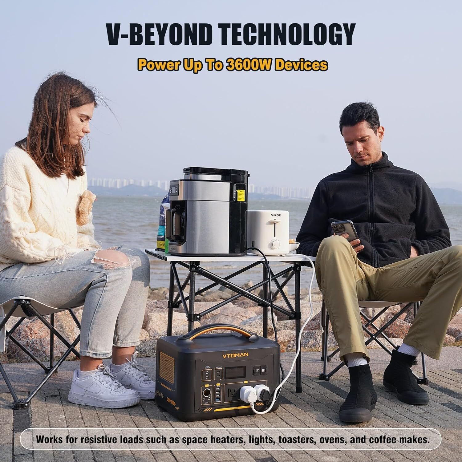 VTOMAN Jump 1800 Portable Power Station 1800W/1548Wh LiFePO4 Battery Generator