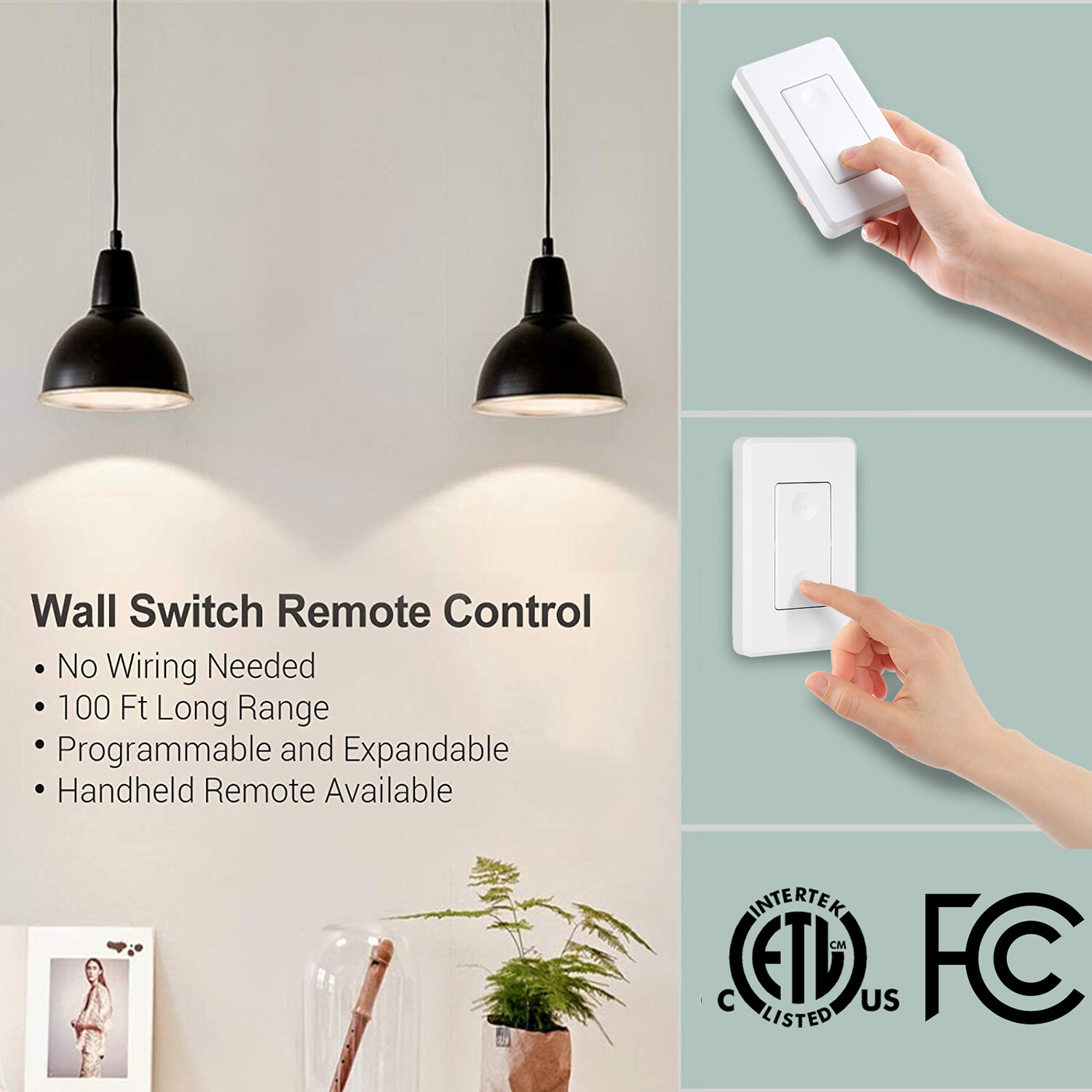 DEWENWILS Remote Control Outlet Wireless Electrical Plug in On Off Power Switch