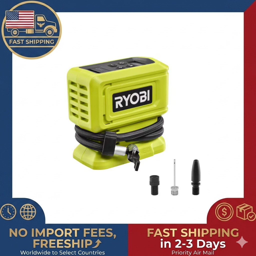 Ryobi 18V Cordless High Pressure Inflator (Tool Only) 160 PSI Auto Shut Off