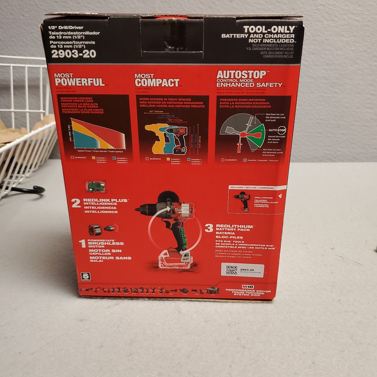 Milwaukee 2903-20 18V Brushless Cordless 1/2″ Drill/Driver (Tool Only)