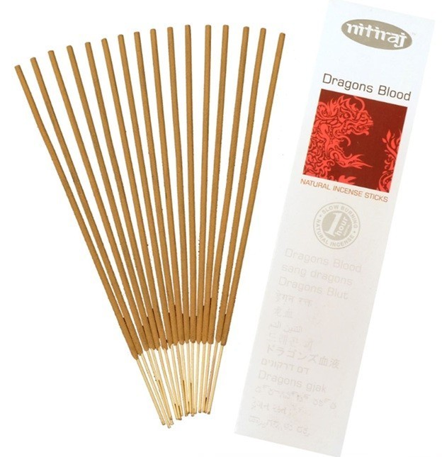Nitiraj Platinum Natural Incense Sticks Slow Burning 1hr. 2 Pack Dragons Blood