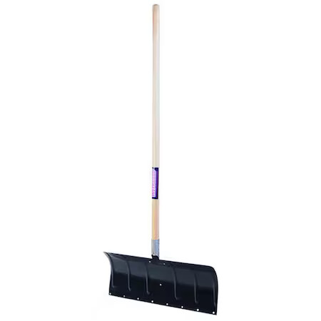 Snow Shovel, 24 In W X Aluminum Blade, 48 In L Wood Handle, 6Yu39