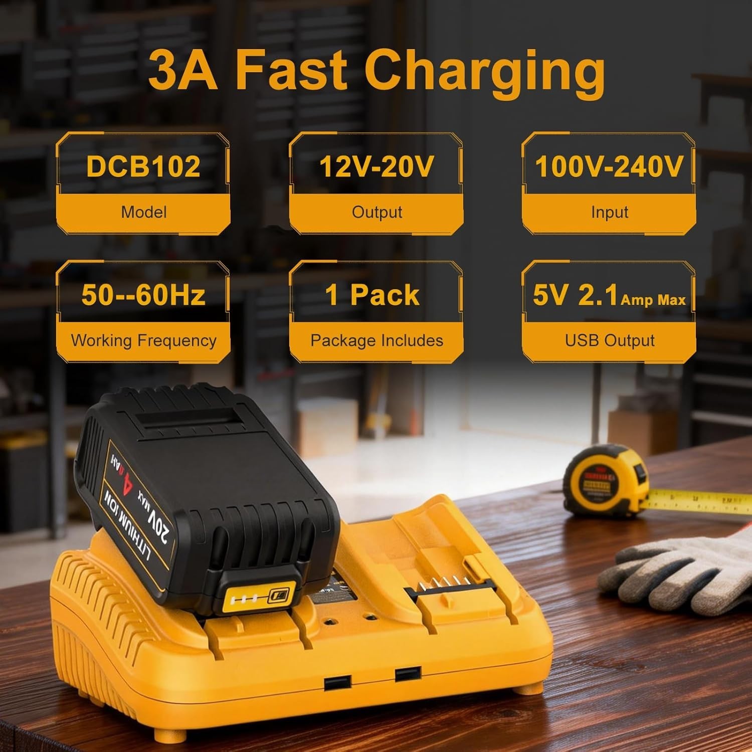 For DCB102 Dewalt 12V 20V Max Dual Fast Charger DCB203 DCB204 DCB609 DCB124