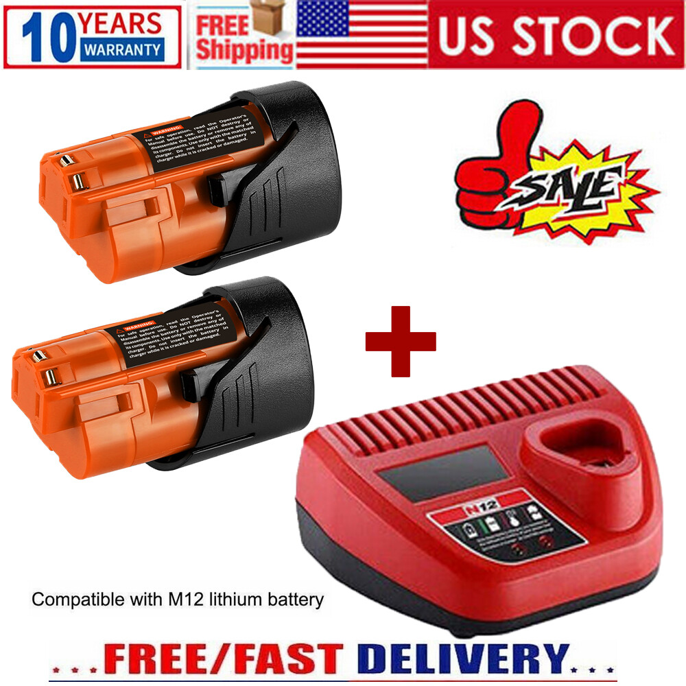Battery&Charger NEW For Aeboren M12 LITHIUM ION XC Extended Capacity 48-11-2460