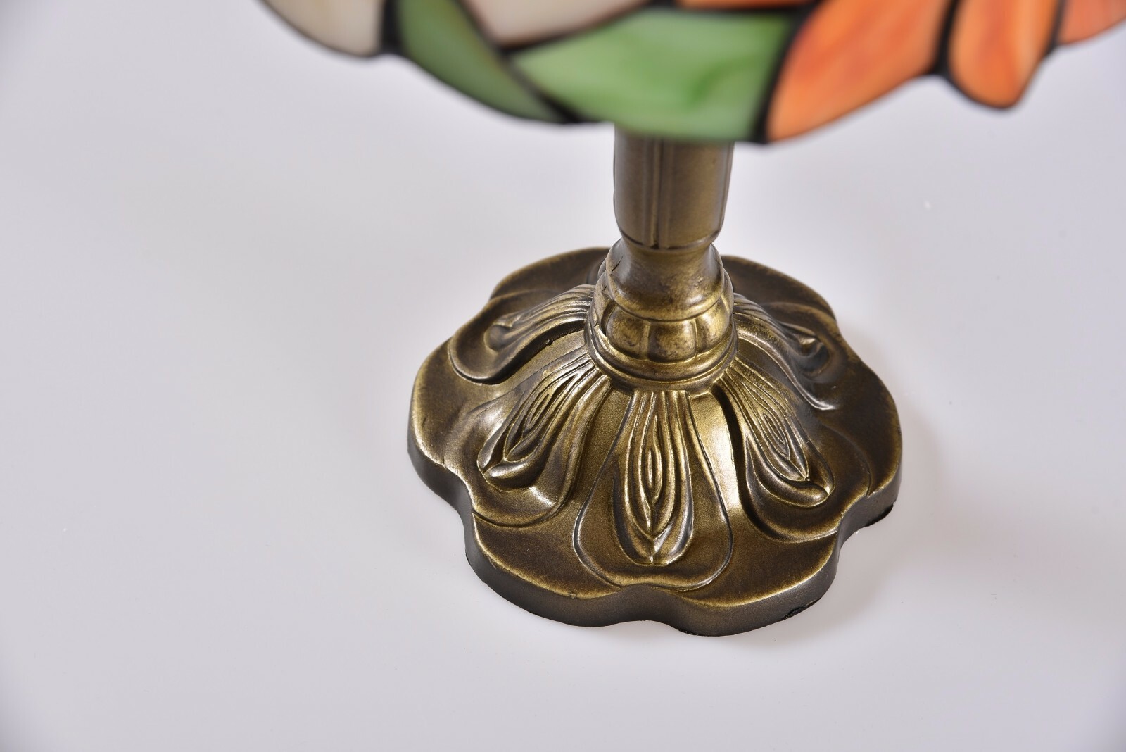 Retro Tiffany Table Lamp Sunflower Style Stained Glass Bedside Lamp H 18″ H 14″