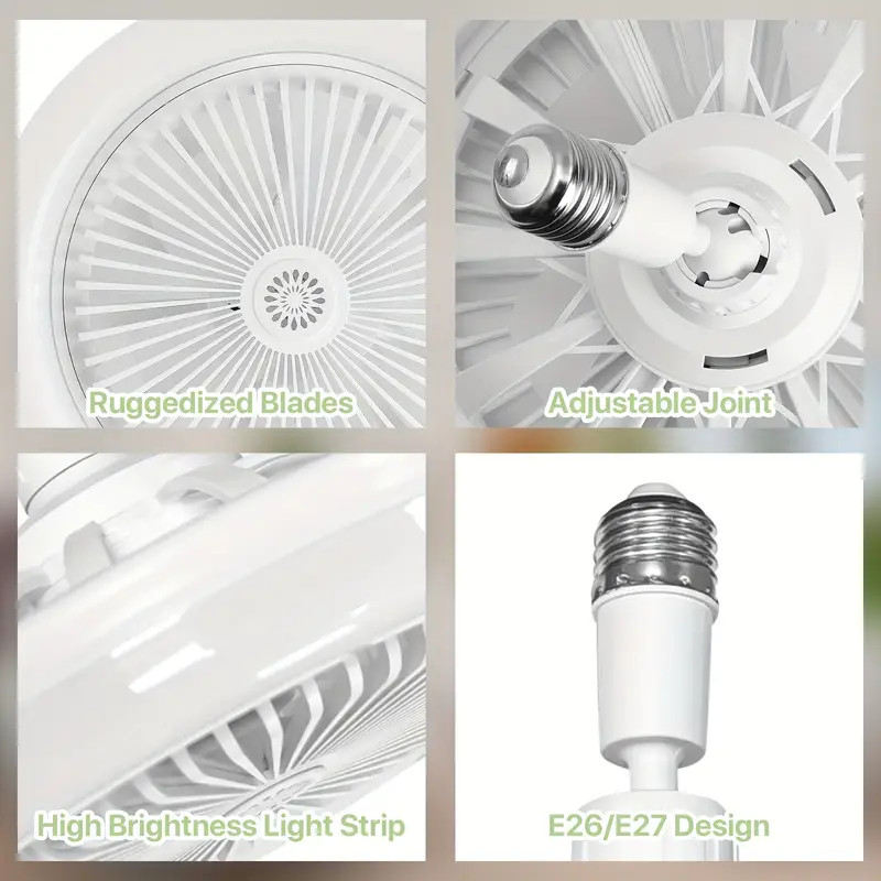 Dimmable Ceiling Fan with Lights and Remote Socket Fan light with Dimmable Led