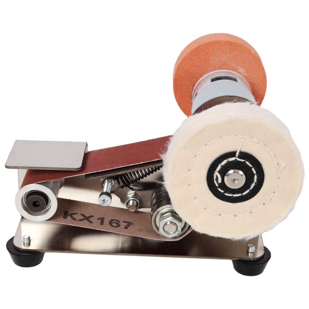 7 Speed Mini Belt Sander Knife Sharpener Metal Wood Grinding Power Tool