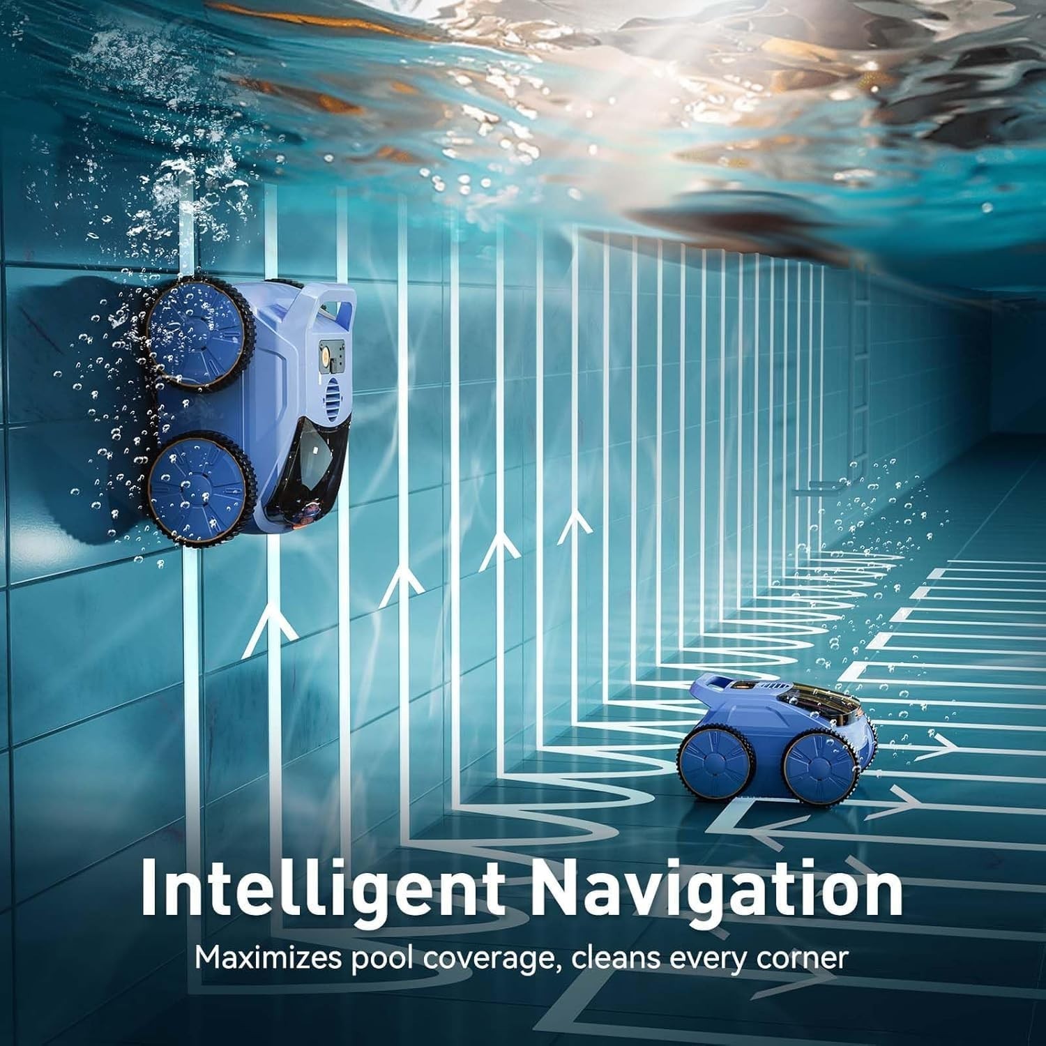(2025New) Seauto SAT 20 Robotic Pool Vacuum up to 180 Mins Runtime Wall Climbing