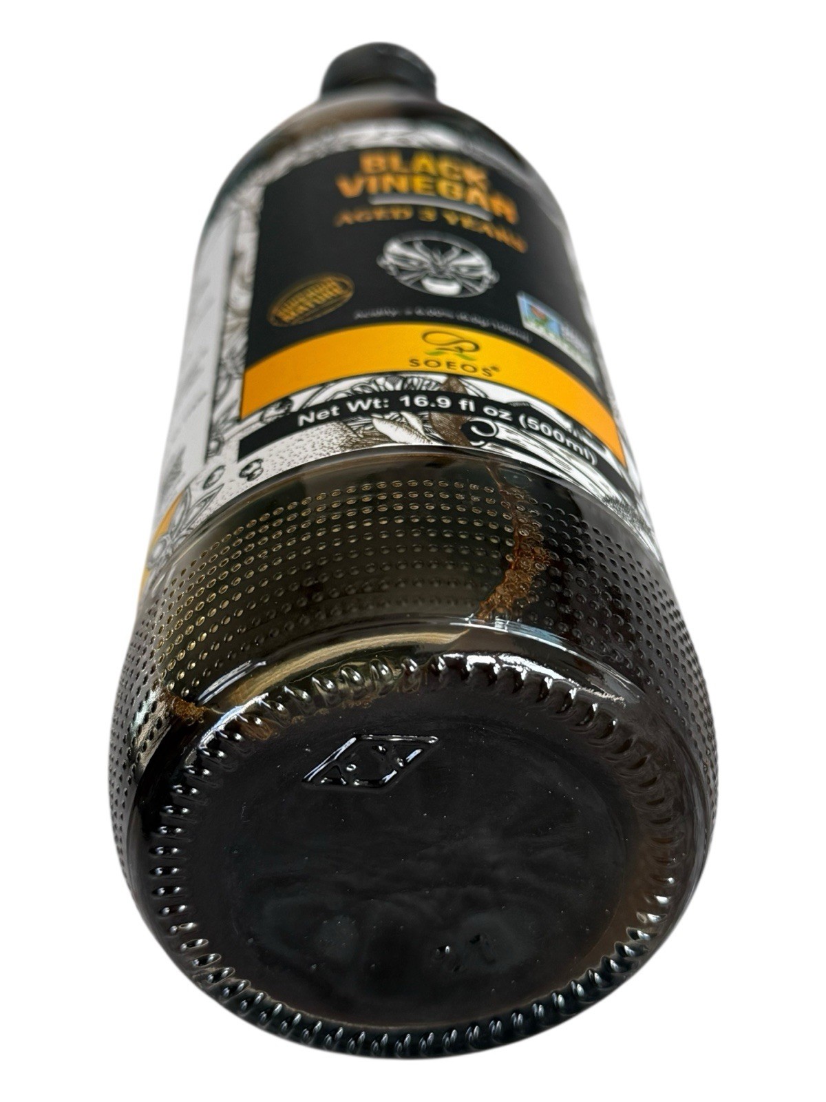 Black Vinegar – 500mL Bottle in Soeos Box – Aged 3 Years, Non-GMO – Ex: 7/28